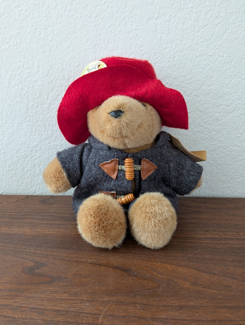 Vtg Paddington Bear 30th Anniversary Stuffed Plush Eden Toys Red Hat Gray Coat